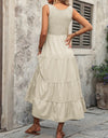 Smocked Scoop Neck Sleeveless Tank Dress