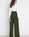 Tie Front Paperbag Wide Leg Pants