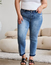 Judy Blue Full Size Release Hem Cropped Bootcut Jeans