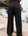 Plus Size Smocked High Waist Wide Leg Pants