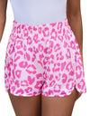 Leopard Elastic Waist Shorts