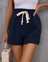 Drawstring High Waist Shorts