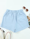 Drawstring Elastic Waist Pocket Shorts