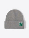 Letter N Patch Cuffed Knit Beanie