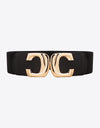 Zinc Alloy Buckle Elastic Wide Belt