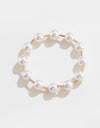 Gold-Plated Pearl Copper Bracelet