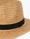 Fame Basket Weave Straw Sun Hat