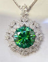 10 Carat Moissanite 925 Sterling Silver Pendant Necklace