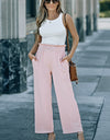 Paperbag Wide Leg Pants with Pockets