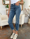 Judy Blue Full Size Cuffed Hem Slim Jeans