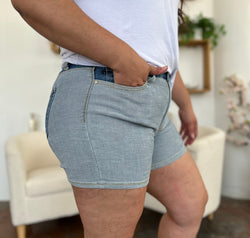 Judy Blue Full Size Color Block Denim Shorts