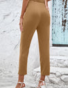 Straight Leg Cropped Pants with Pockets