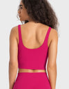 Deep V-Neck Crop Sports Bra