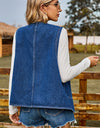 Heart Button Denim Vest