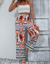 Printed High-Rise Wide Leg Pants