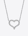 1 Carat Moissanite Heart Pendant Chain-Link Necklace