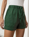 Drawstring Elastic Waist Pocket Shorts