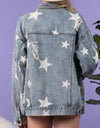 Star Distressed Denim Shacket