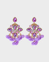 Flower Shape Rhinestone Alloy Dangle Earrings