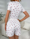 Ivy Lane Floral Ruched T-Shirt and Shorts Lounge Set