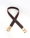 Zinc Alloy Buckle Elastic PU Belt