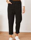 Pocketed Elastic Waist Pants