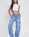 YMI Jeanswear High-Rise Straight Cargo Jeans