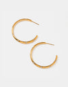 Zircon 18K Gold-Plated C-Hoop Earrings