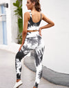 Tie-dye Crop Top and Leggings Set