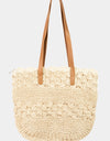 Fame Straw Braided Tote Bag