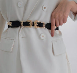 Double Buckle Elastic Belt