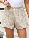 Sequin Elastic Waist Shorts