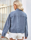 Studded Long Sleeve Denim Jacket