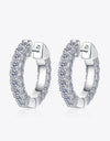 925 Sterling Silver Moissanite Huggie Earrings