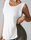 Slit Round Neck Active Tank