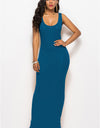 Scoop Neck Wide Strap Maxi Dress