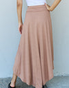 Ninexis First Choice High Waisted Flare Maxi Skirt in Camel