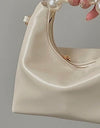 Adored PU Leather Pearl Handbag