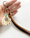 Turquoise Fringe Detail Key Chain