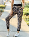 Celeste Design Full Size Leopard Contrast Sweatpants