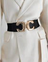 Zinc Alloy Buckle Elastic Wide Belt