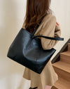 PU Leather Medium Tote Bag