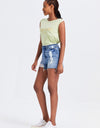 BAYEAS High Rise Bandless Denim Shorts