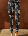 Animal Printed Distressed High Waist Leggings