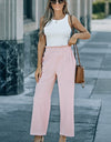 Paperbag Wide Leg Pants with Pockets