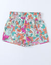 Floral Elastic Waist Shorts