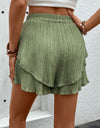 Tied Layered High Waist Shorts