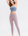 Wide Waistband Slim Fit Long Sports Pants