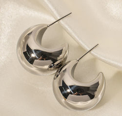 Stainless Steel C-Hoop Earrings