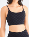 Breathable Checkered Sports Bra